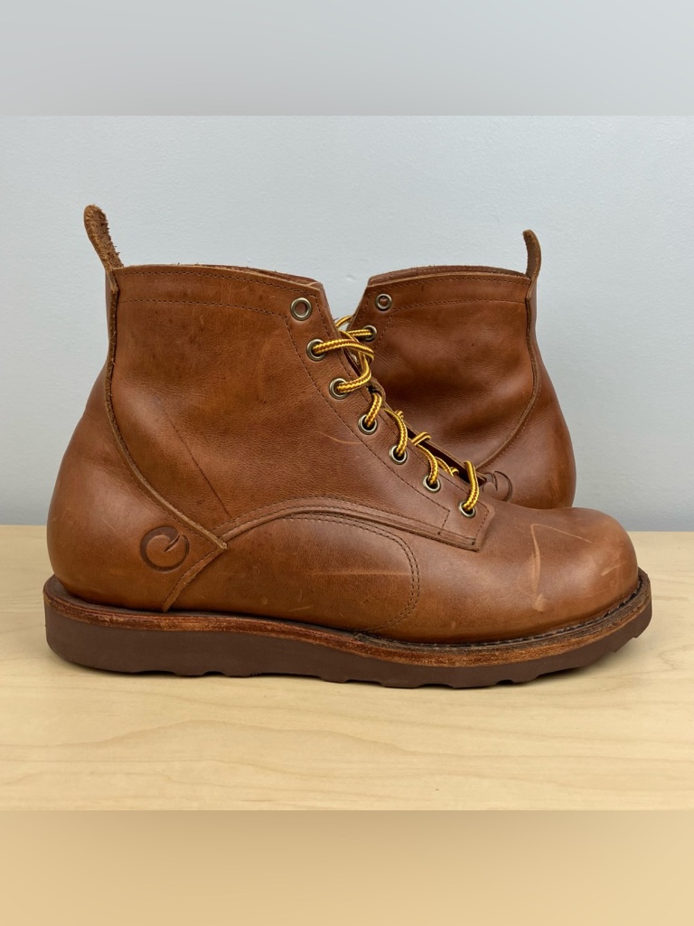 Origin Men’s Size 9.0 Coronado Brown Leather Boots Lace Up Made In Maine USA - Picture 2 of 14